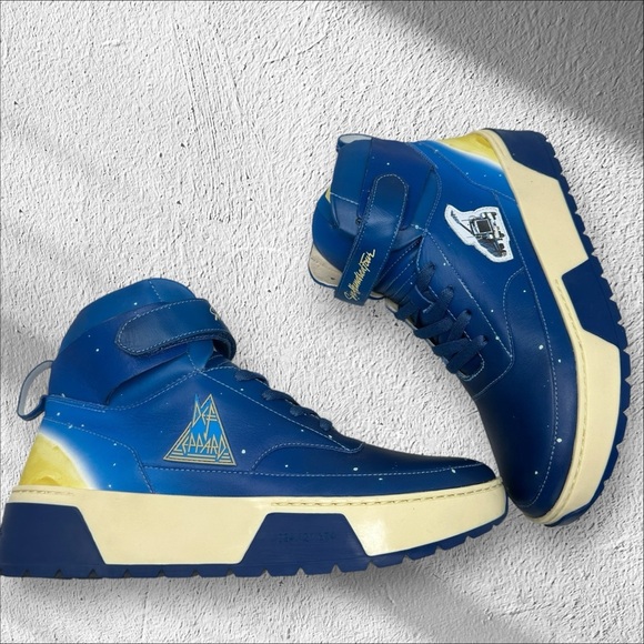 Six Hundred Four X Def Leppard Limited Edition On thru the night Hi Top Sneakers - Picture 2 of 11